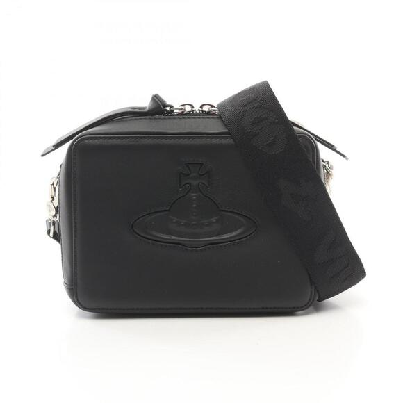 VIVIENNE WESTWOOD Black Leather Shoulder Bag